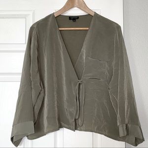 Topshop Kimono Style Tie Blouse